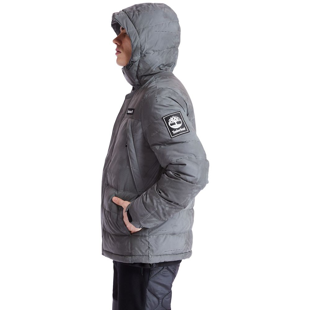 Timberland Μπουφαν Ανδρικα Βαθυ Γκρι - Reflective Puffer - Greece 0583642-HY